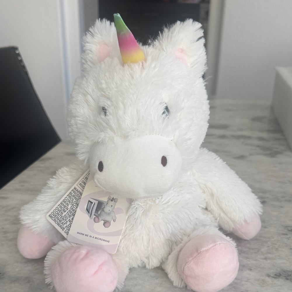 Plush White & Pink Unicorn Stuffed Animal - Brand Unspecified